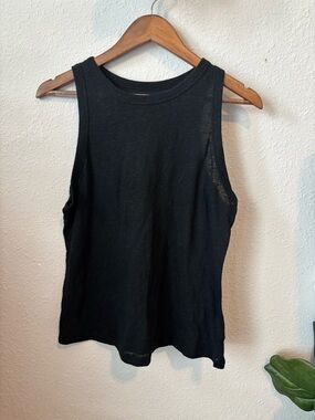 a new day Black Ribbed Tank Top - Sleeveless Crewneck